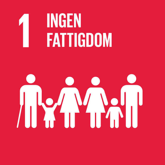  Symbol f&ouml;r m&aring;l nummer 1 ingen fattigdom i Agenda2030