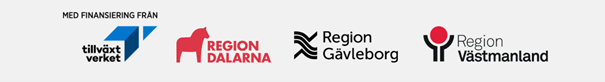  Logotyper som visar på stöd från Europeiska unionen och Region Dalarna